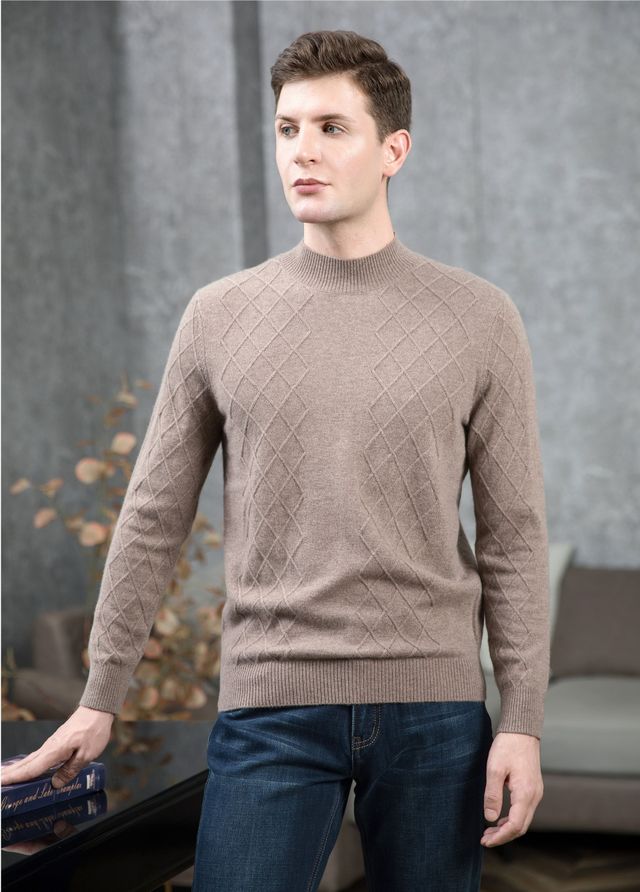 Men's mock turtleneck hot sale cashmere sweaters